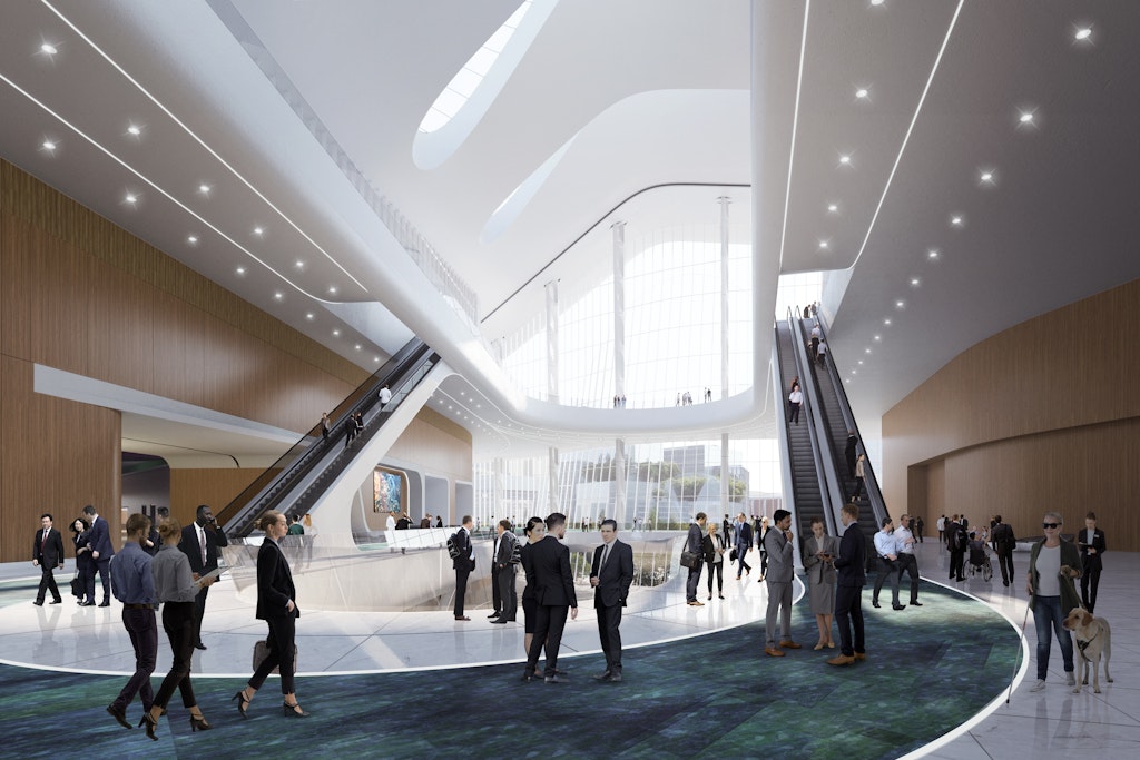 Interior View of Central Atrium at Kay Bailey Hutchison Convention Center
